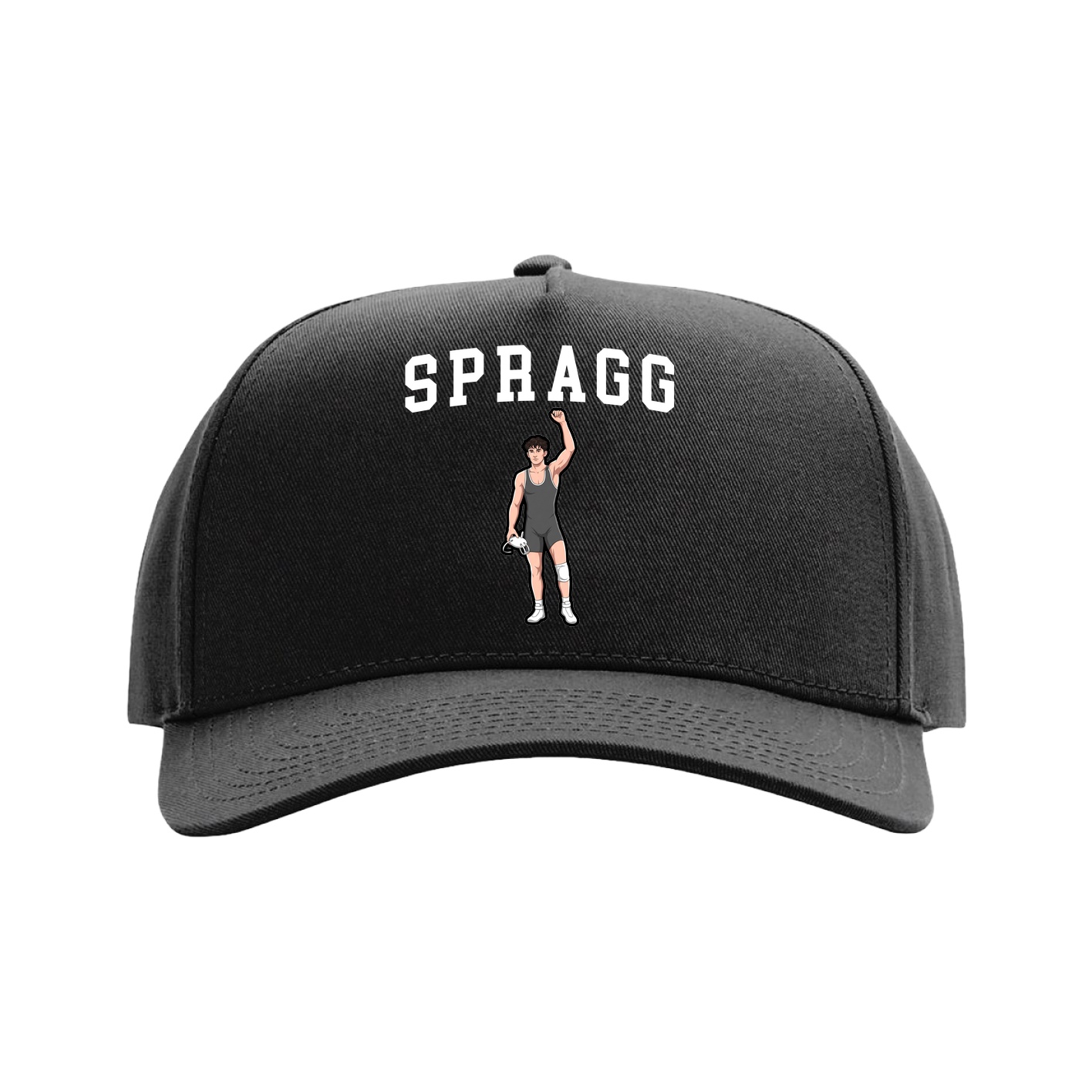 Full Fabric Five-Panel Champ Cap — Shirsey in Black