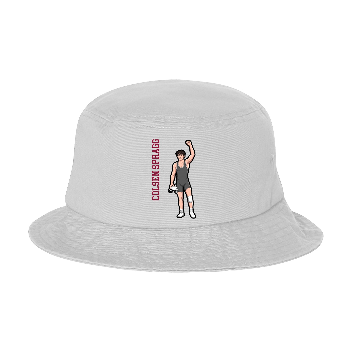 Bucket Cap — Name Vertical in White