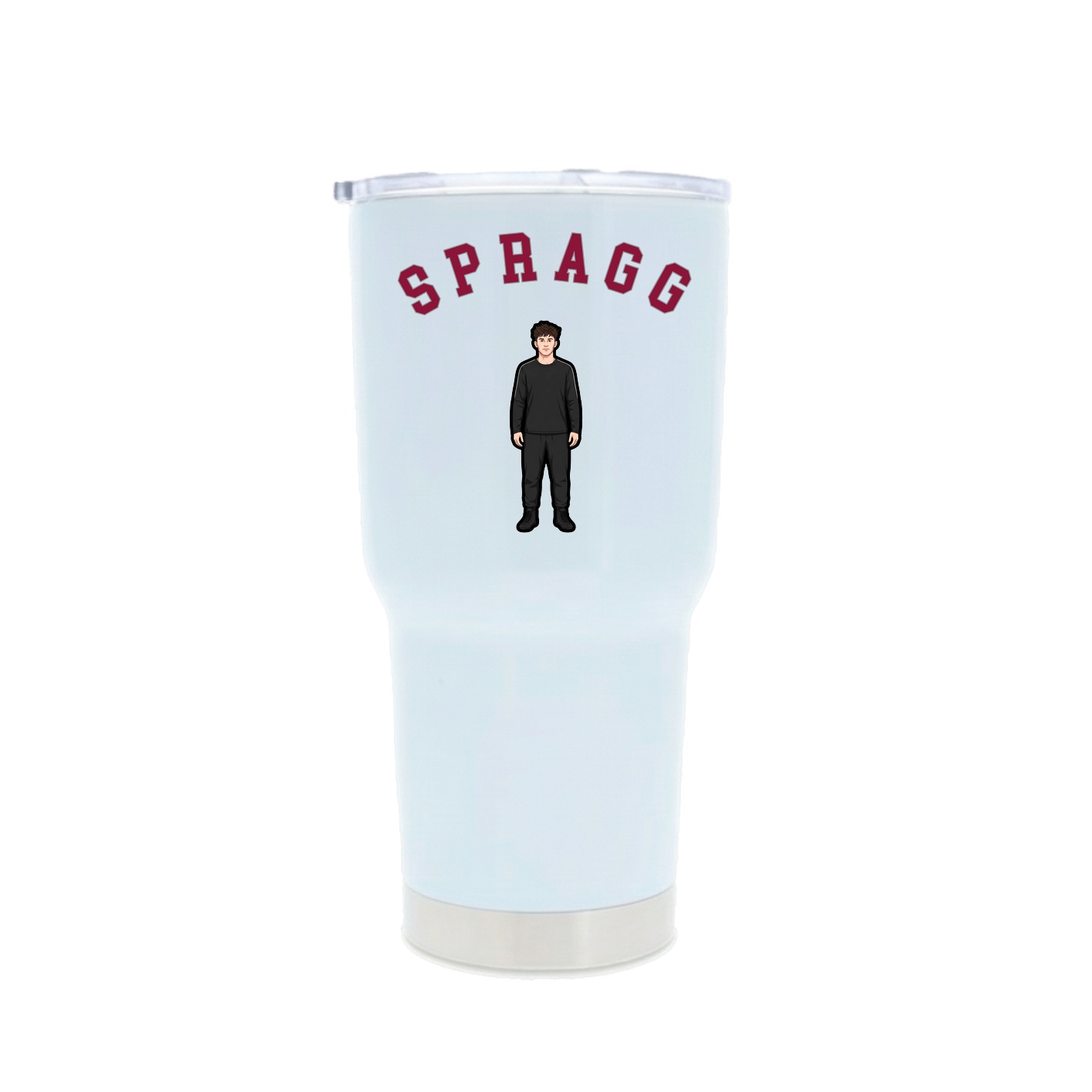 30oz Stainless Steel Tumbler — Shirsey Arch in White
