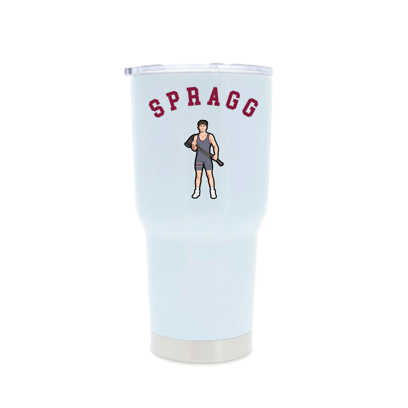 30oz Stainless Steel Tumbler — Shirsey Arch in White