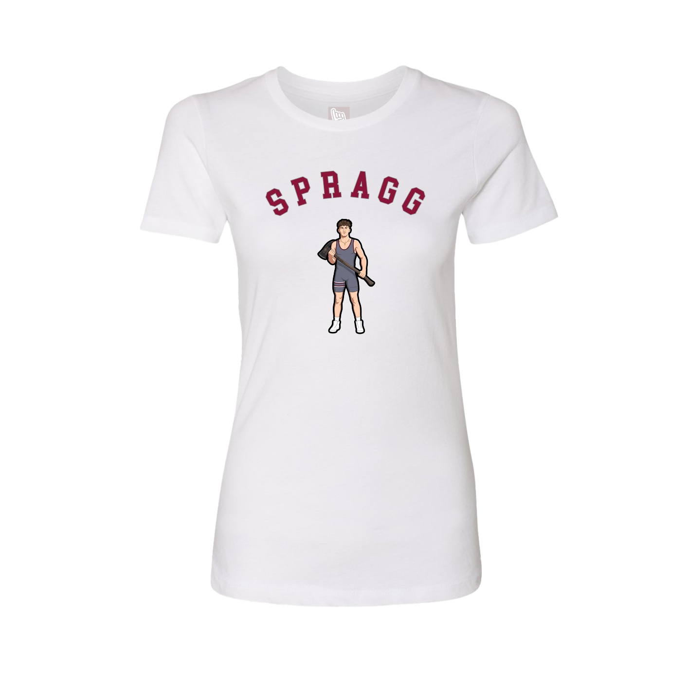 Fitted Women's Tee — Shirsey Arch in White