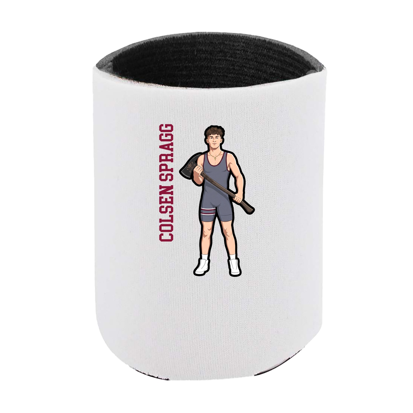 Can Holder — Name Vertical in White