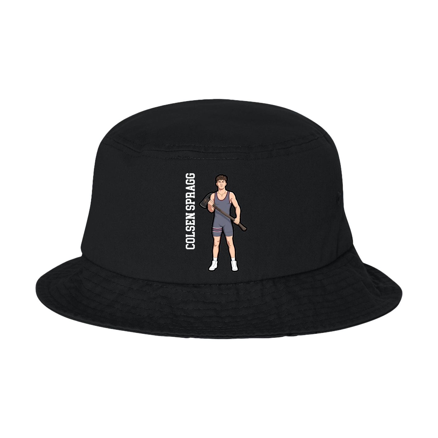 Bucket Cap — Name Vertical in Black