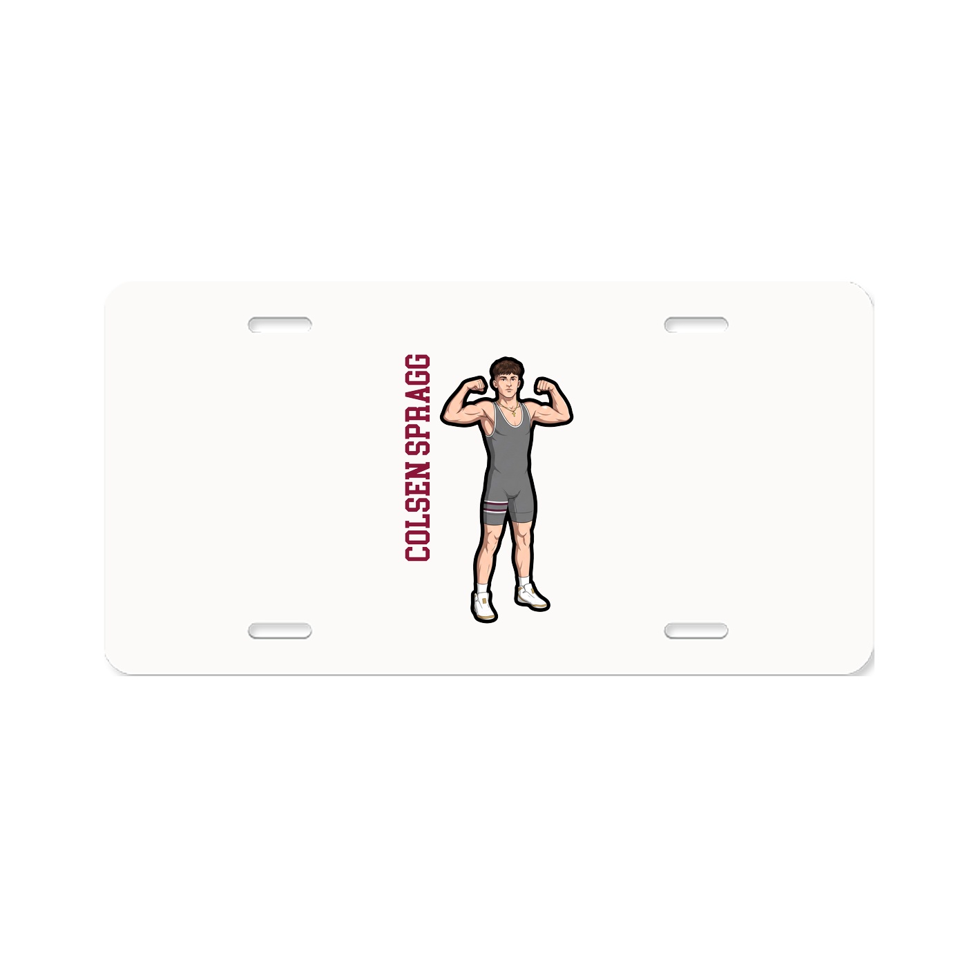 License Plate — Name Vertical in Classic