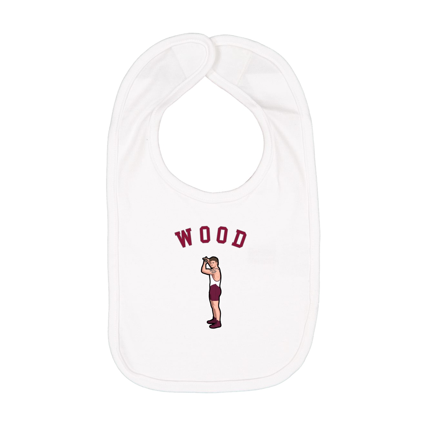 Infant Bib — Shirsey Arch in White