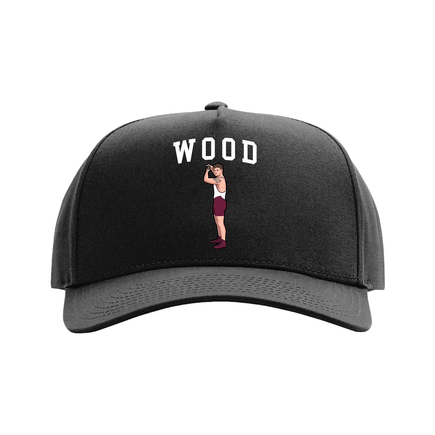 Full Fabric Five-Panel Champ Cap — Shirsey in Black