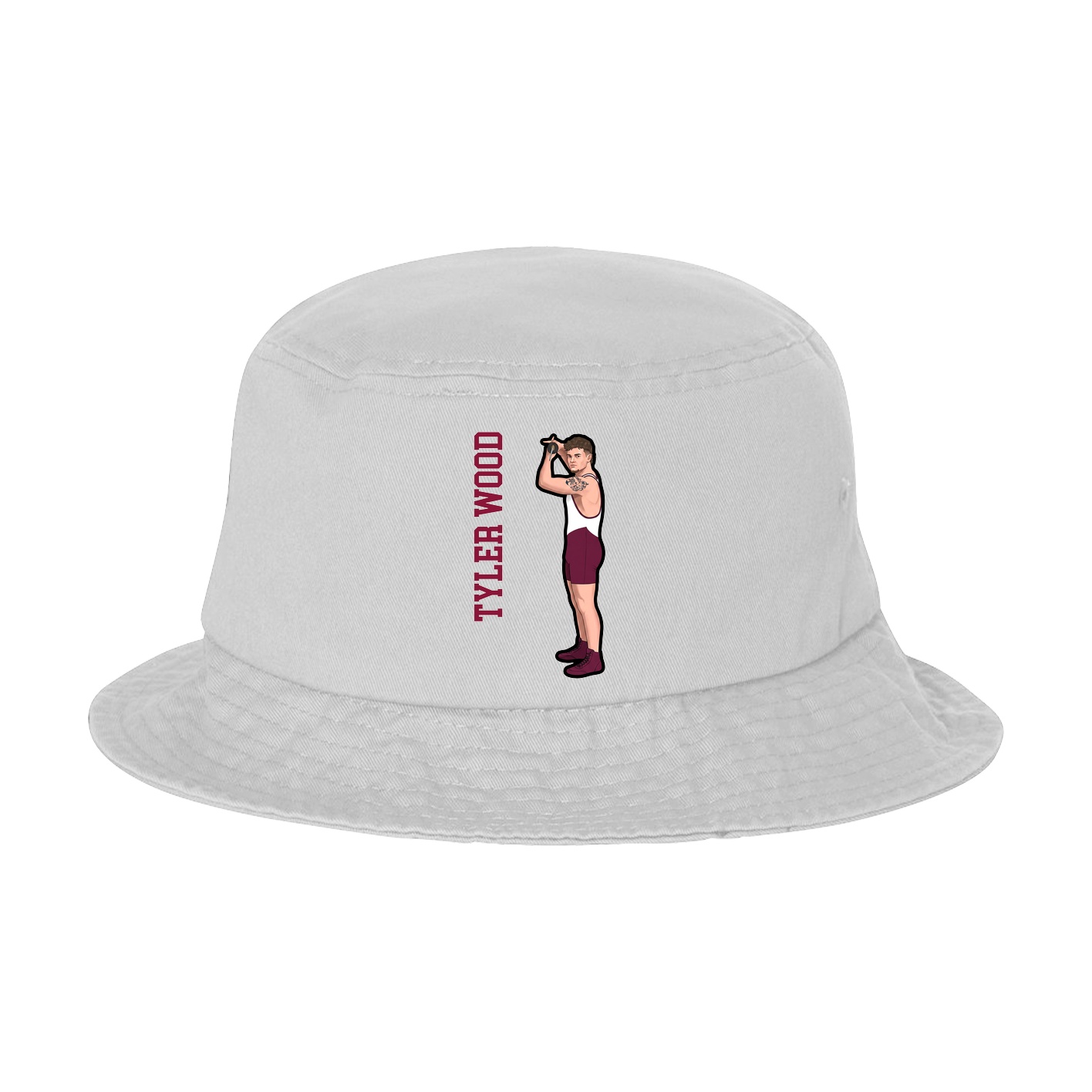 Bucket Cap — Name Vertical in White