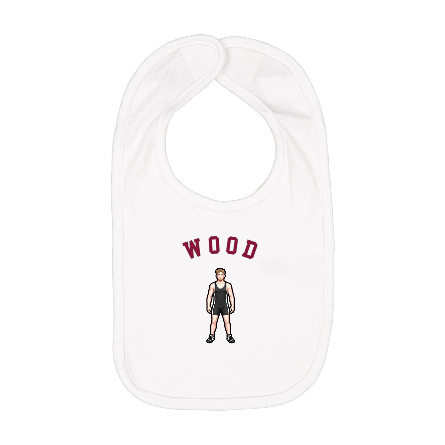 Infant Bib — Shirsey Arch in White