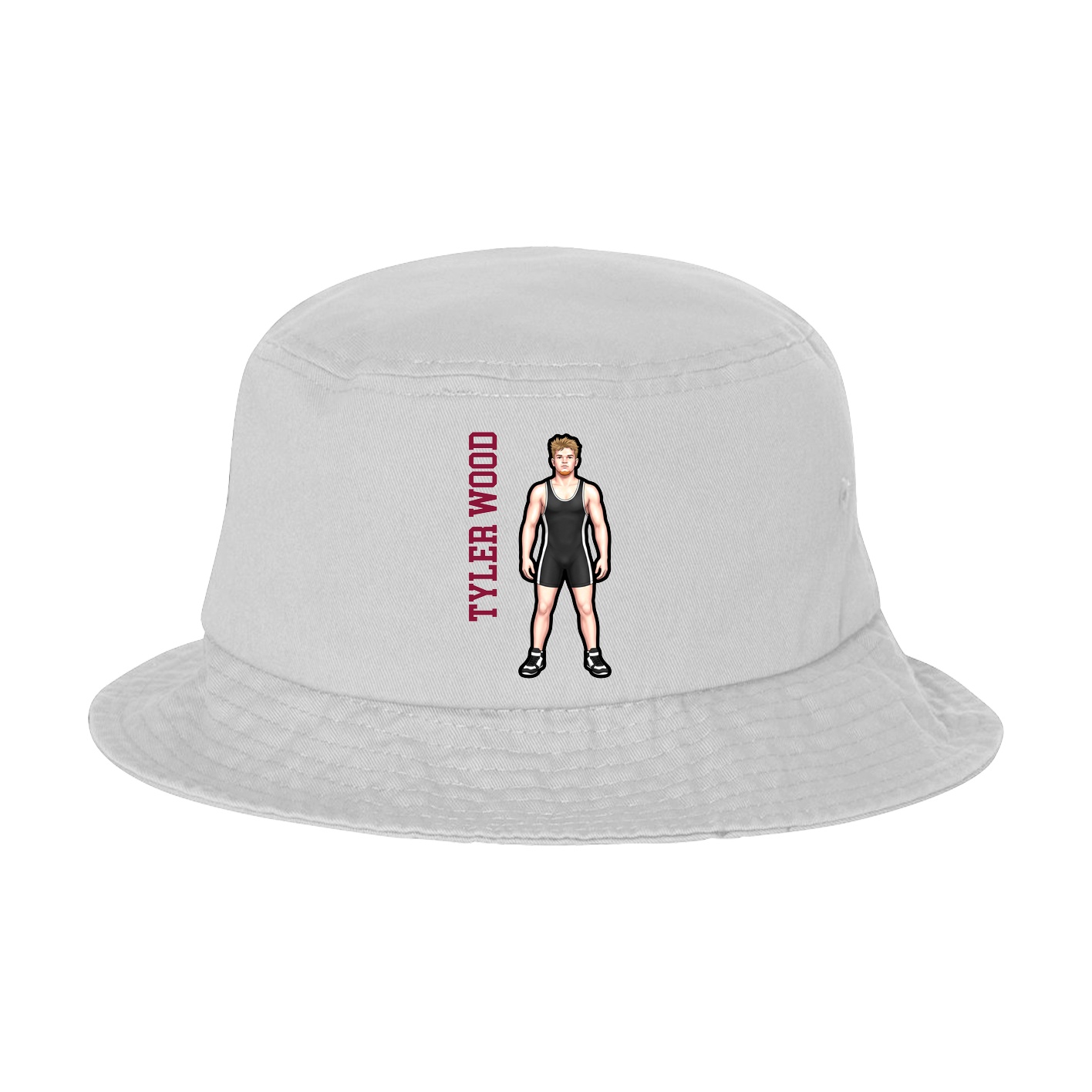 Bucket Cap — Name Vertical in White