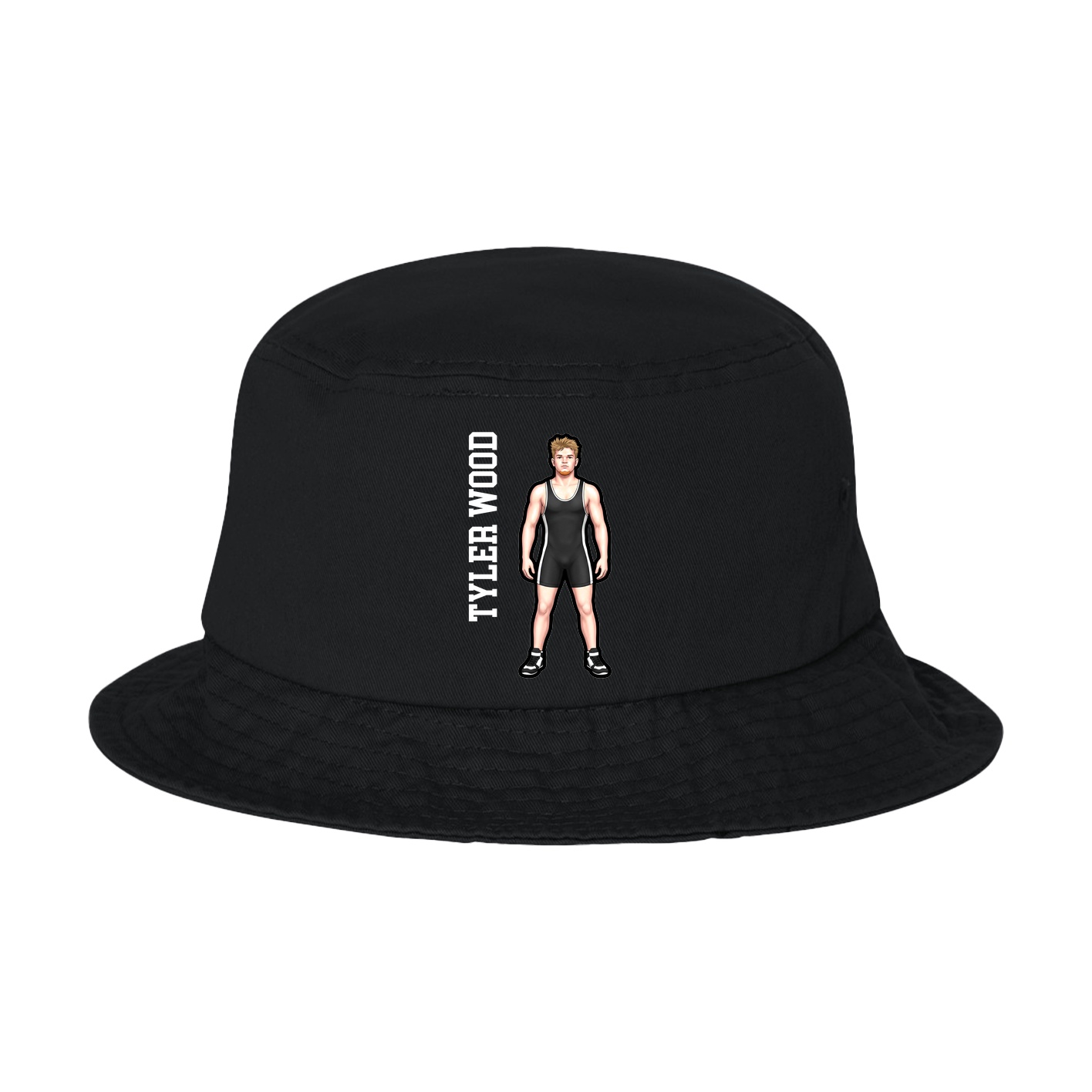 Bucket Cap — Name Vertical in Black