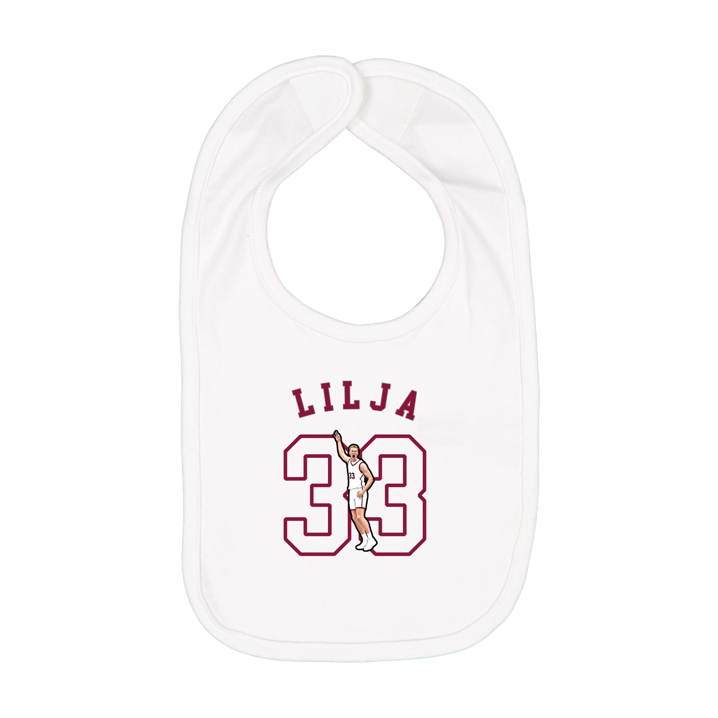 Infant Bib — Shirsey Arch in White