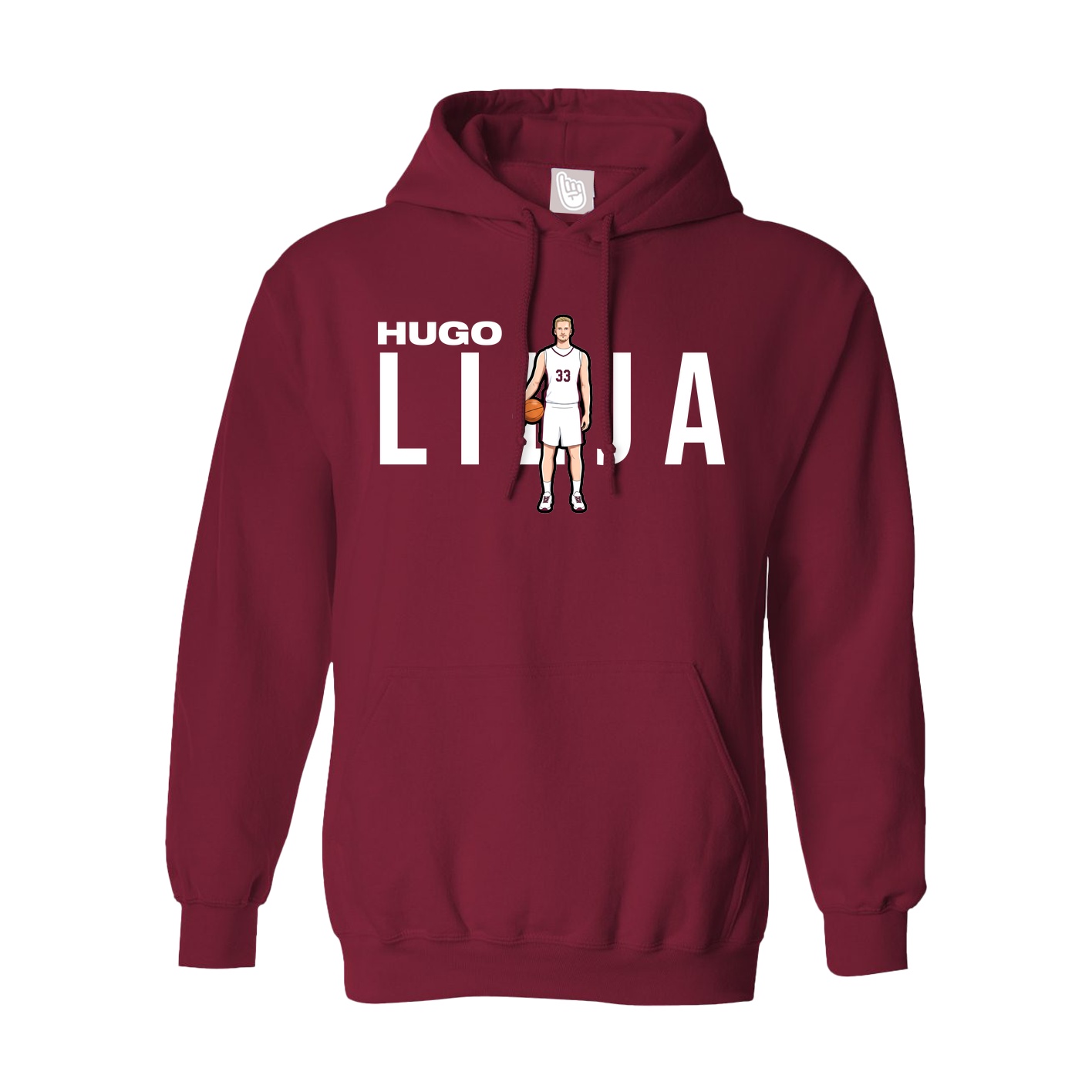 Hoodie — Player Name in Cardinal
