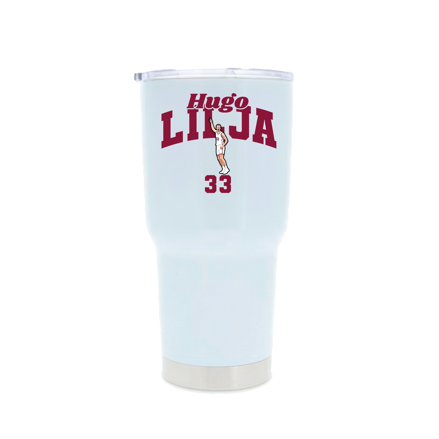 30oz Stainless Steel Tumbler — Signature Arch in White