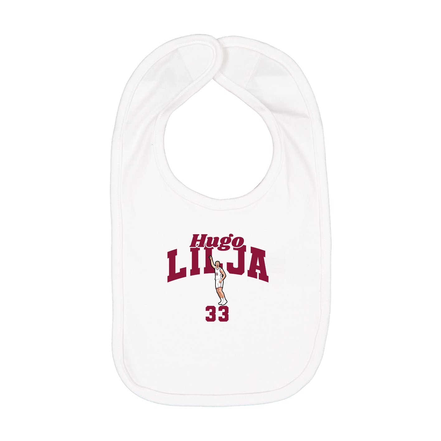 Infant Bib — Signature Arch in White