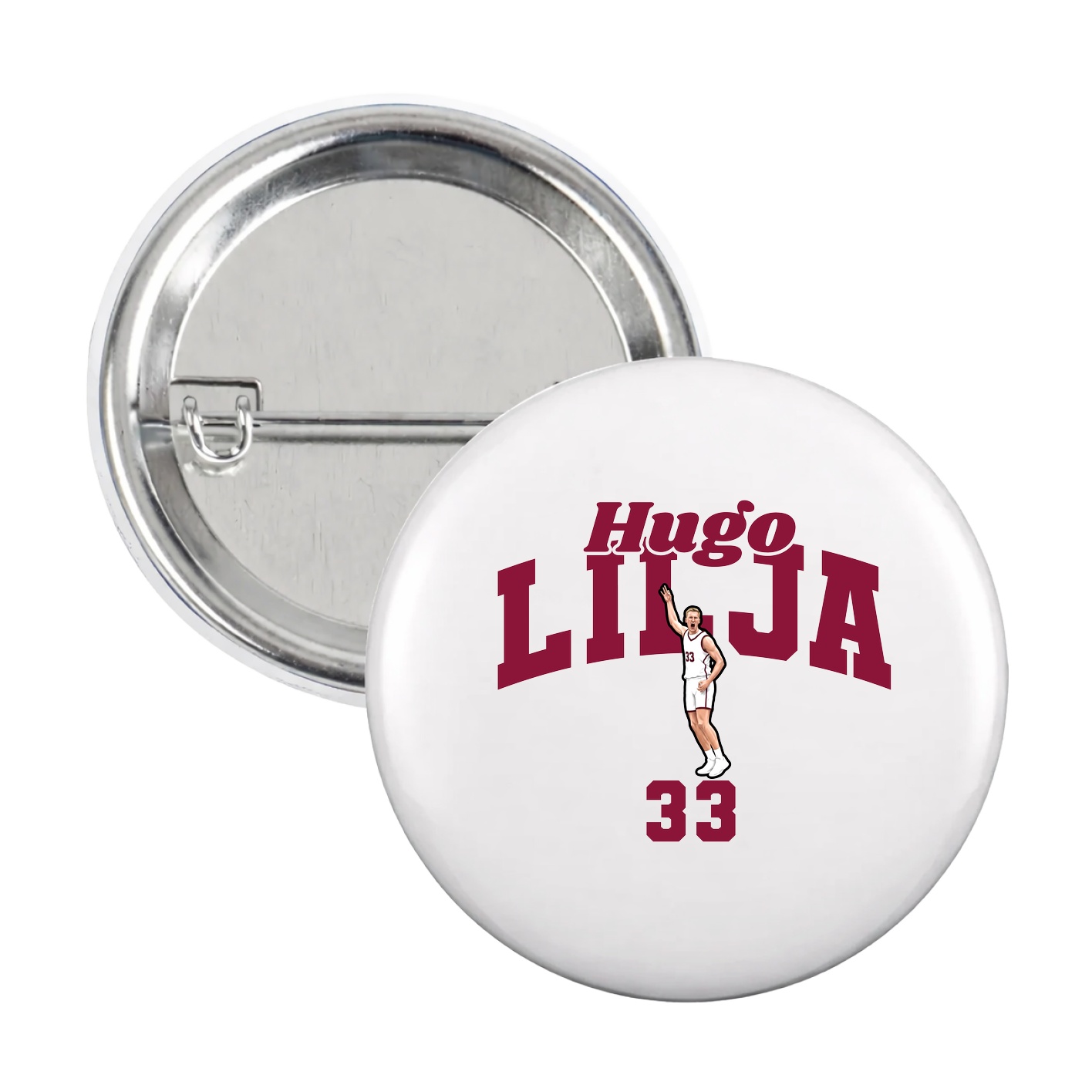 Game Day Button — Signature Arch in White