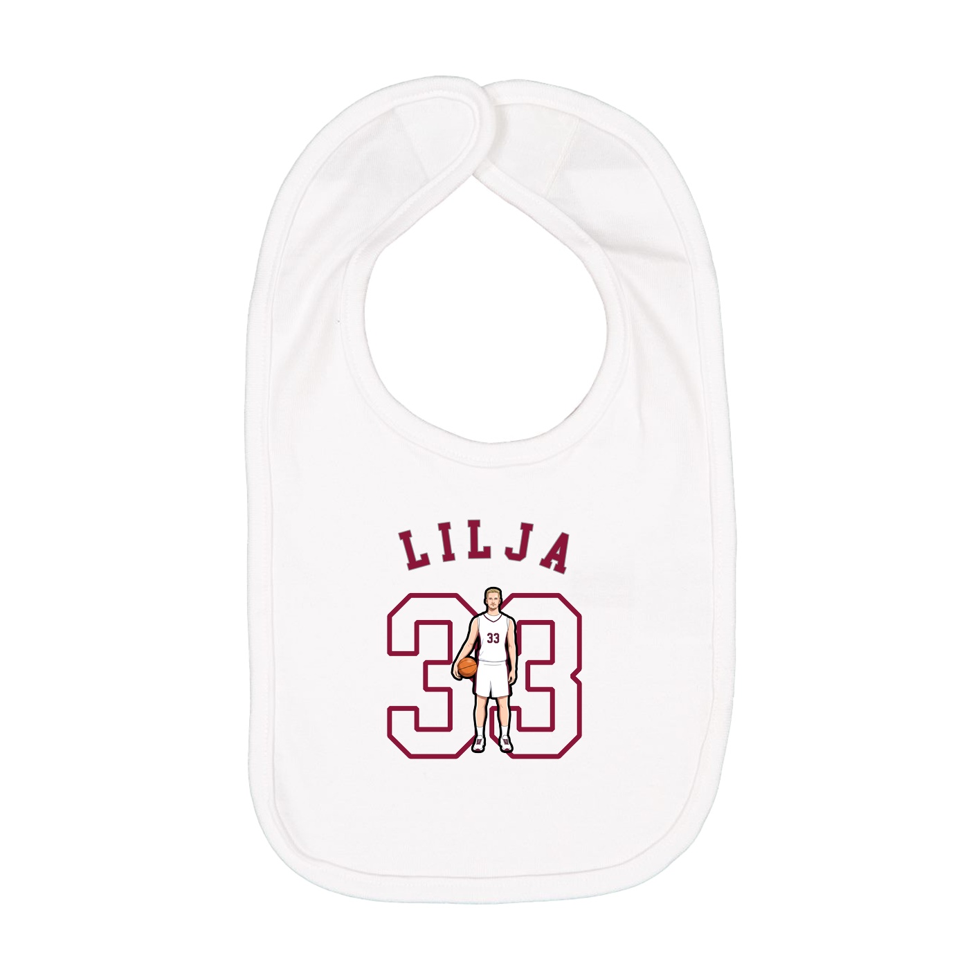 Infant Bib — Shirsey Arch in White