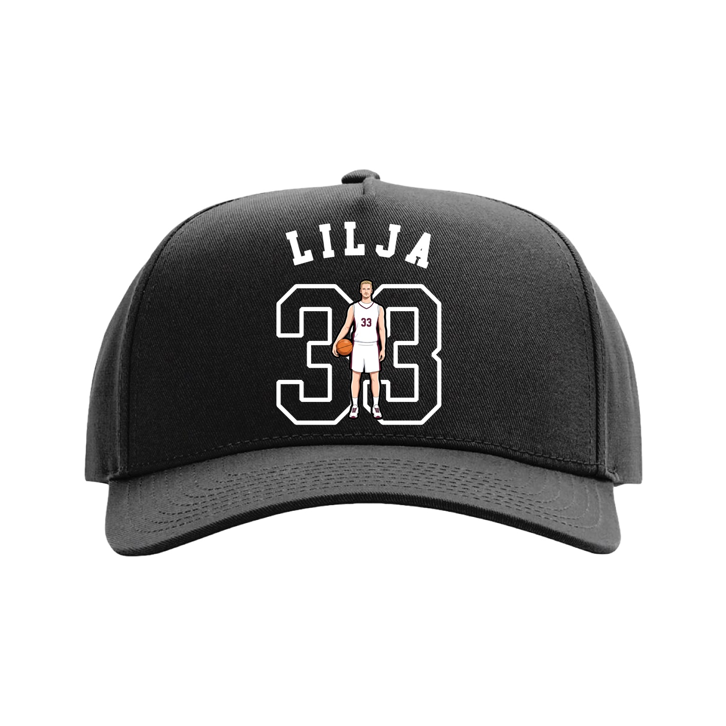 Full Fabric Five-Panel Champ Cap — Shirsey Arch in Black