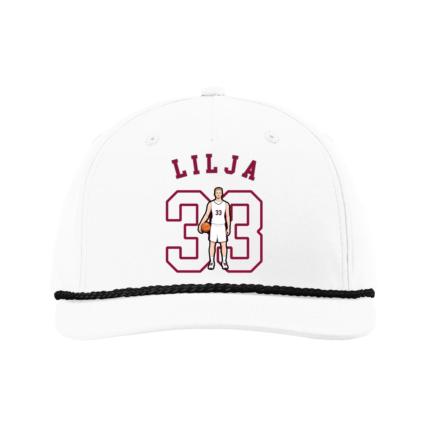 Five-Panel Classic Rope Cap — Shirsey Arch in White