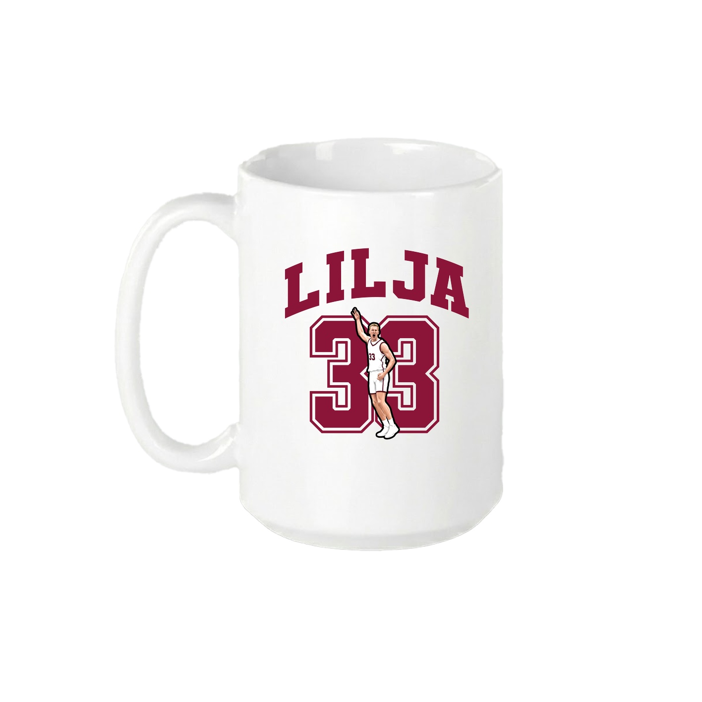 15oz Coffee Mug — Number in White