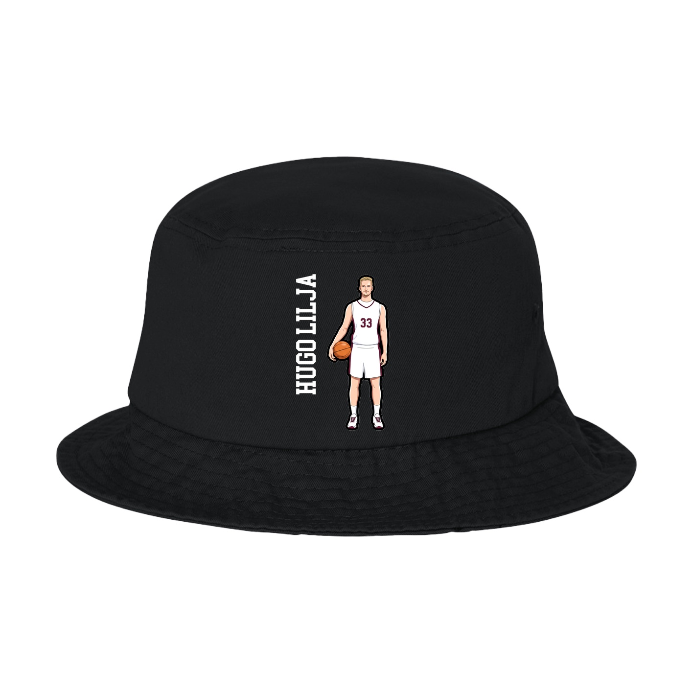 Bucket Cap — Name Vertical in Black