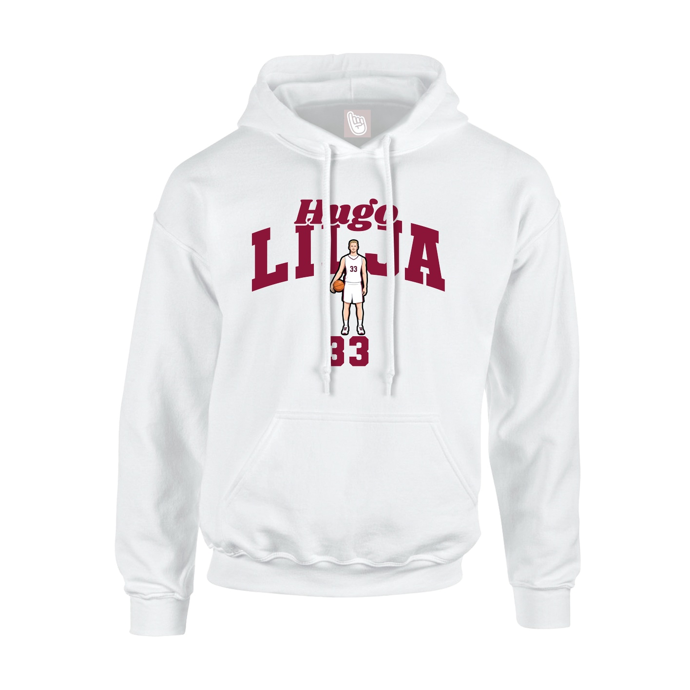 Youth Hoodie — Signature Arch in White