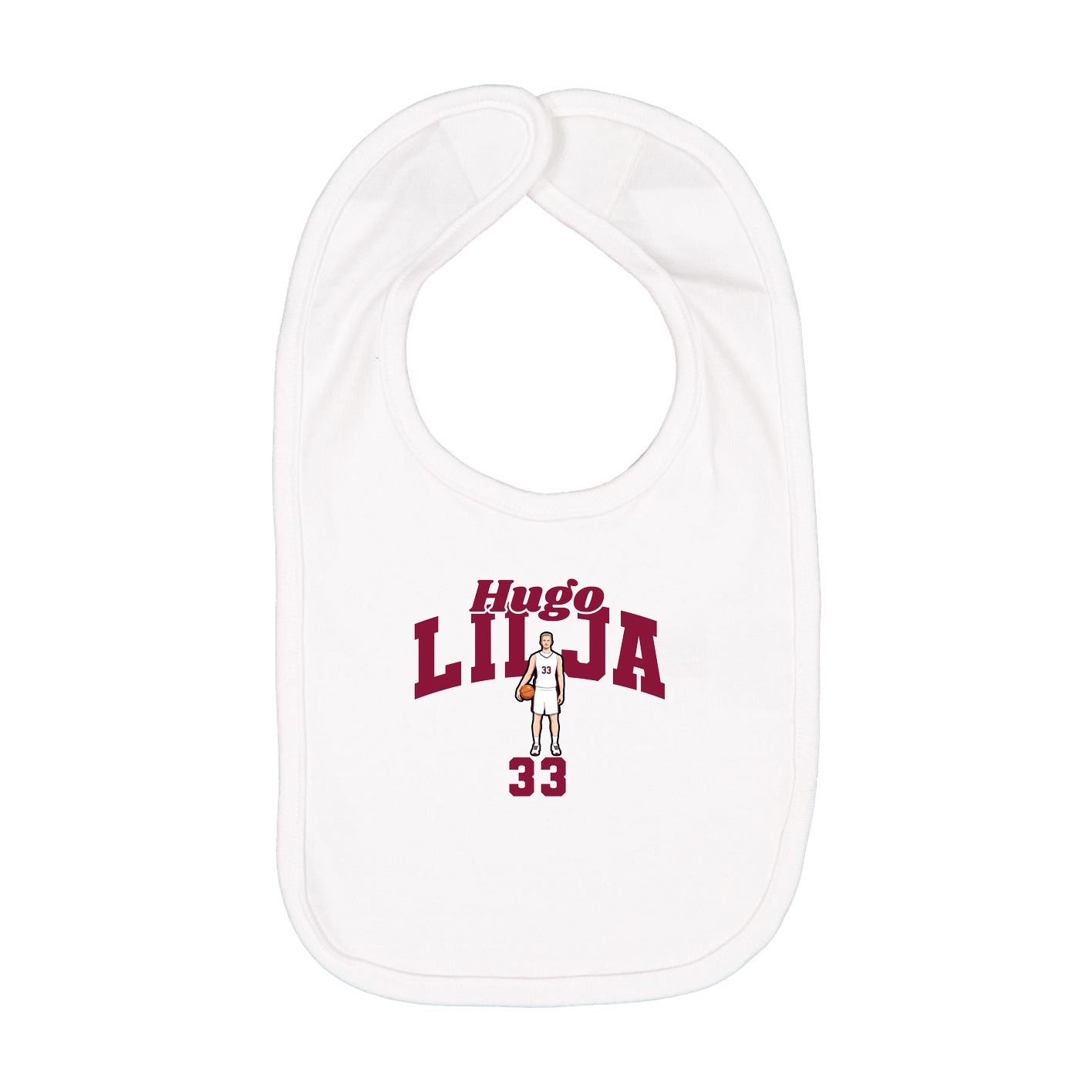 Infant Bib — Signature Arch in White