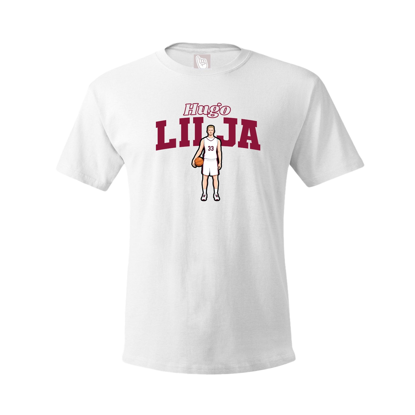 Youth Tee — Name Arch in White