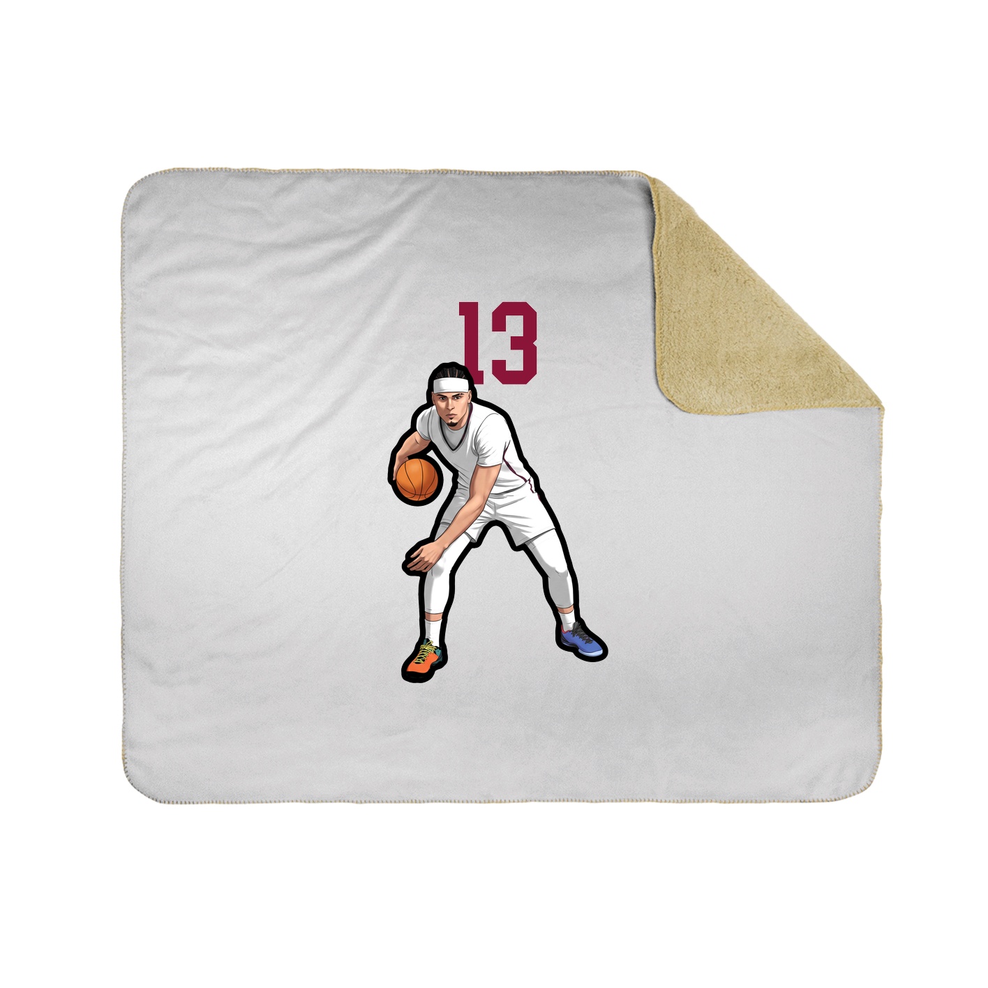Throw Blanket — Number Top in White