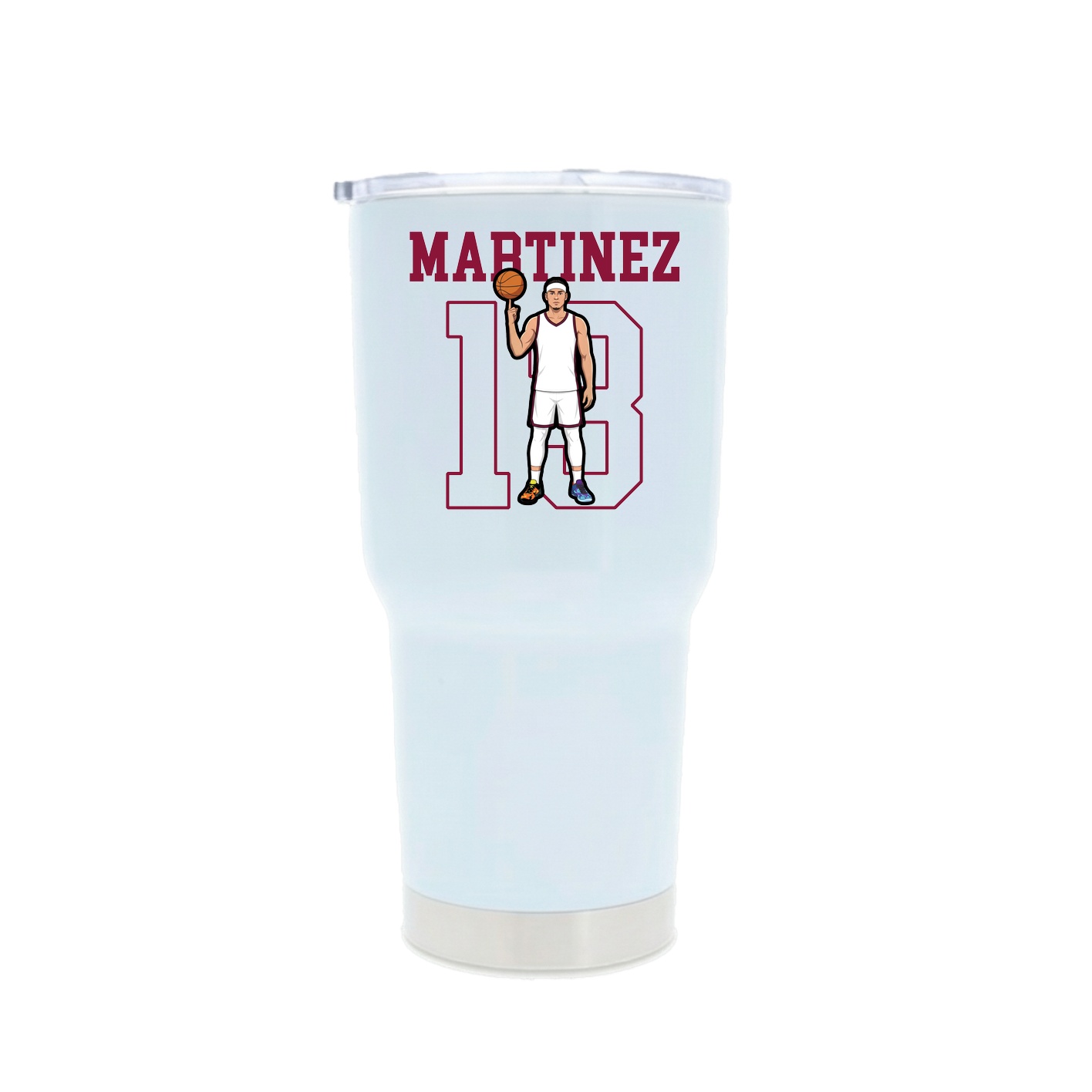 30oz Stainless Steel Tumbler — Shirsey in White