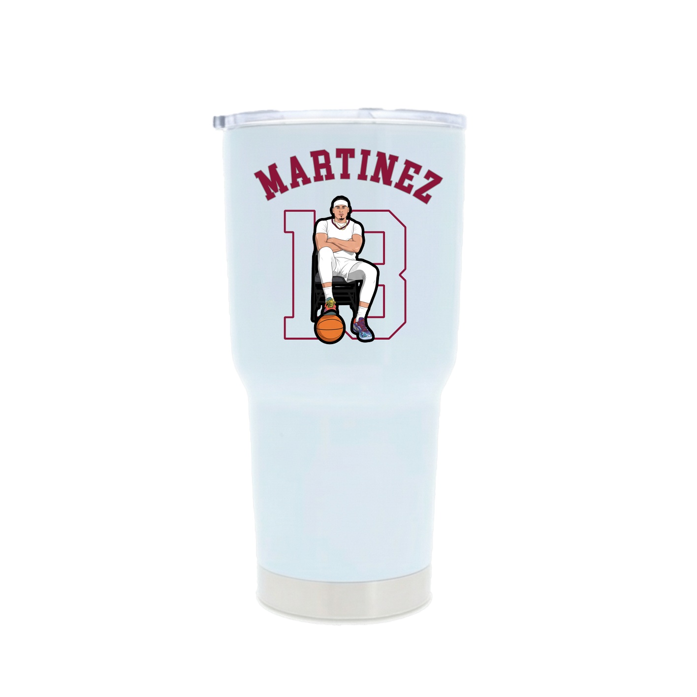 30oz Stainless Steel Tumbler — Shirsey Arch in White
