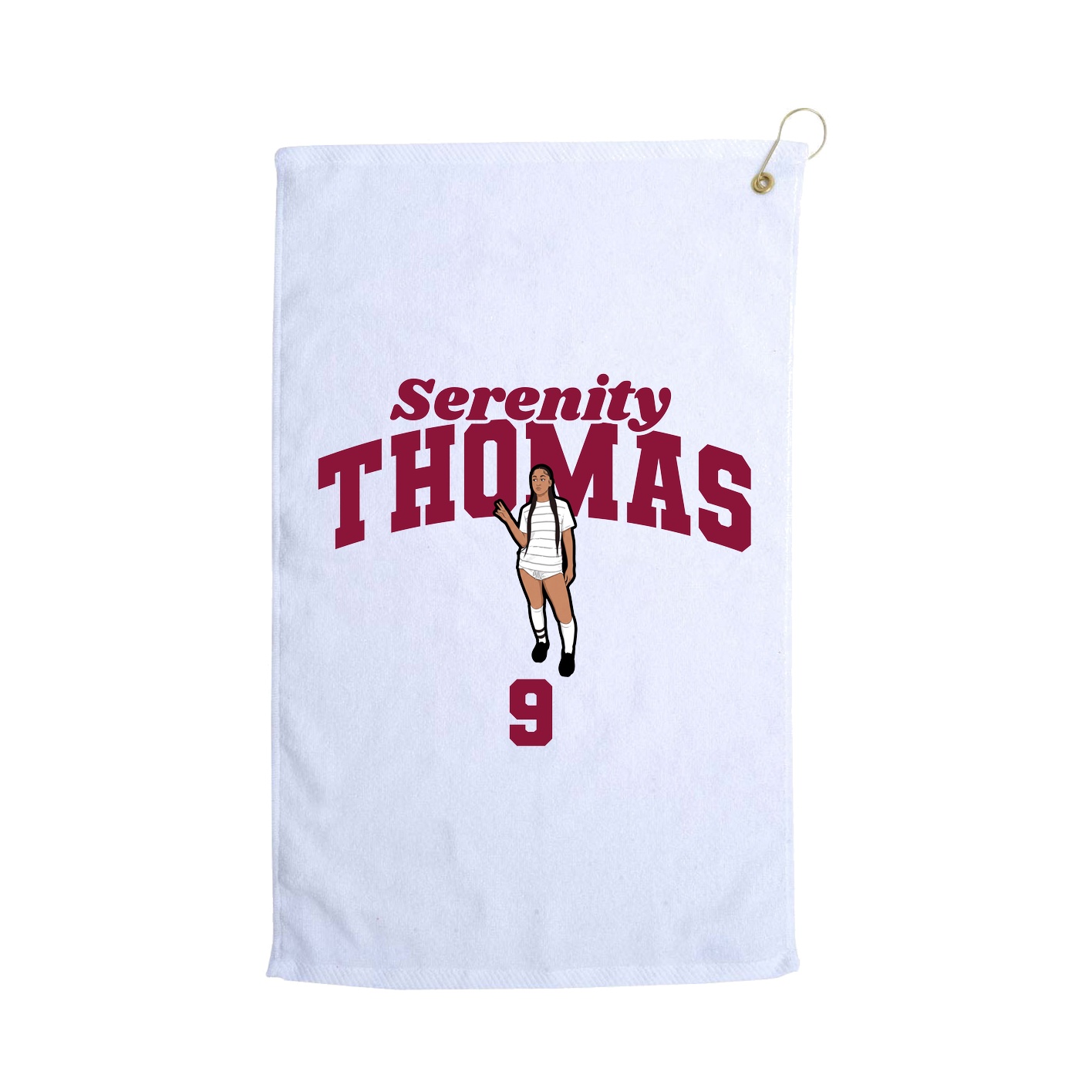 Golf Towel — Signature Arch in White