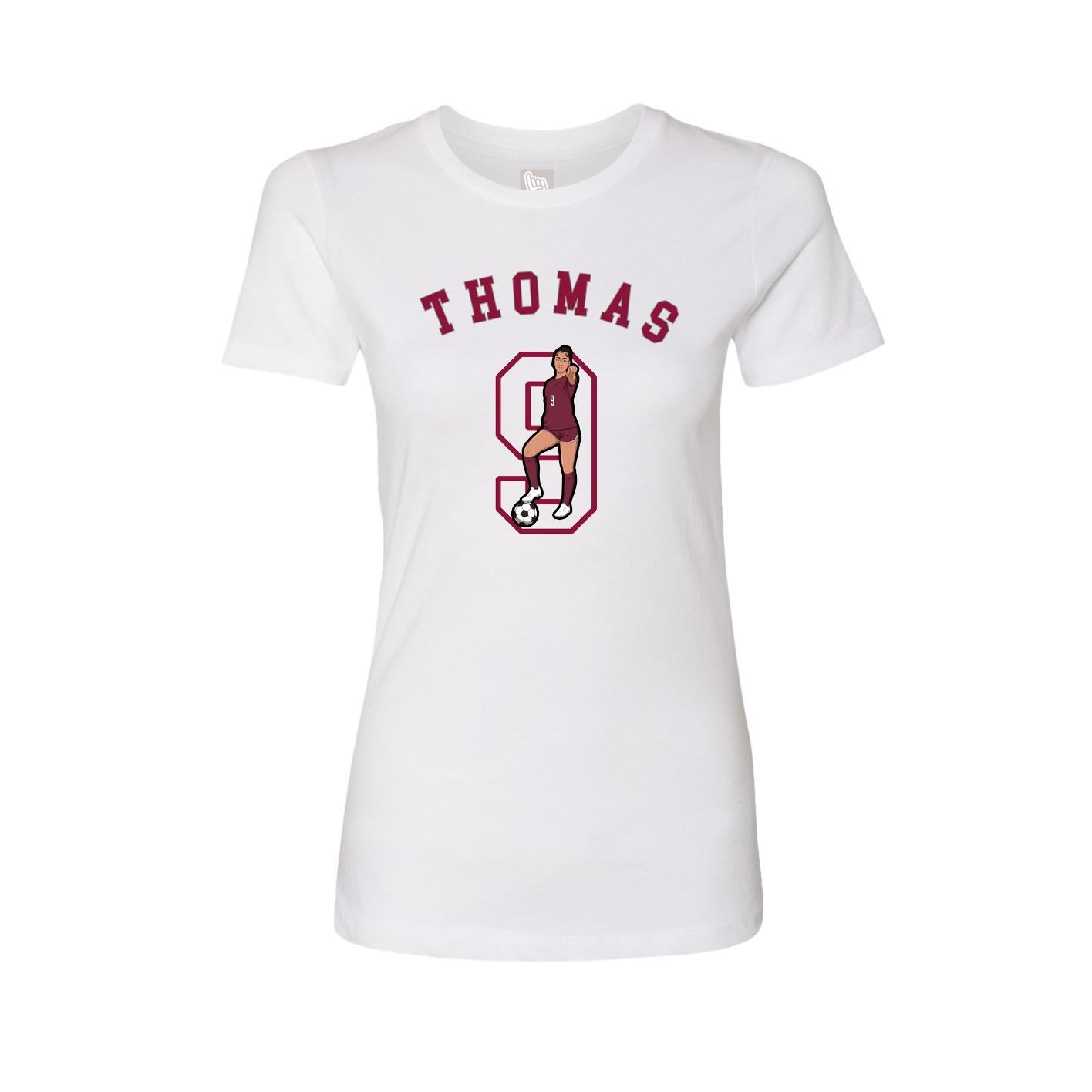 Fitted Women's Tee — Shirsey Arch in White