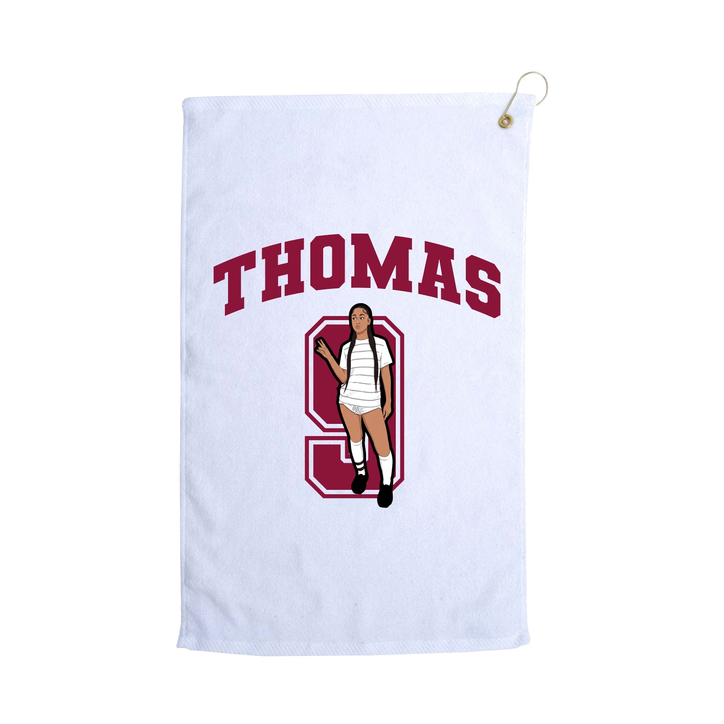 Golf Towel — Number in White