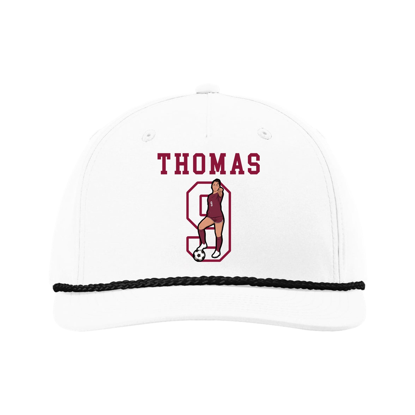 Five-Panel Classic Rope Cap — Shirsey in White