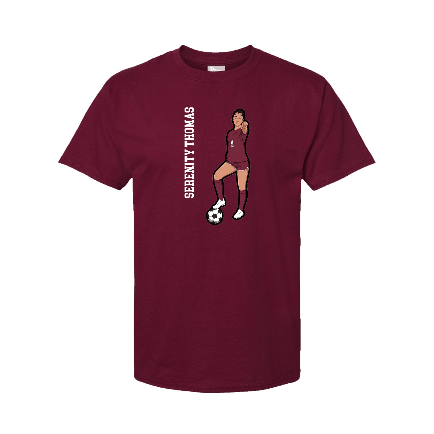 Tee — Name Vertical in Cardinal