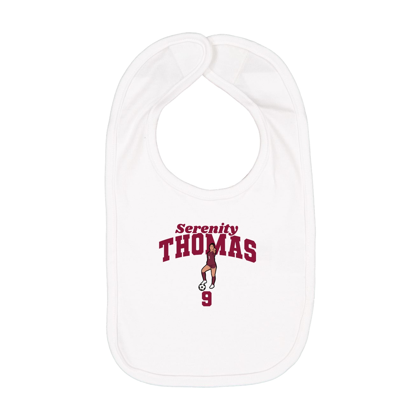 Infant Bib — Signature Arch in White