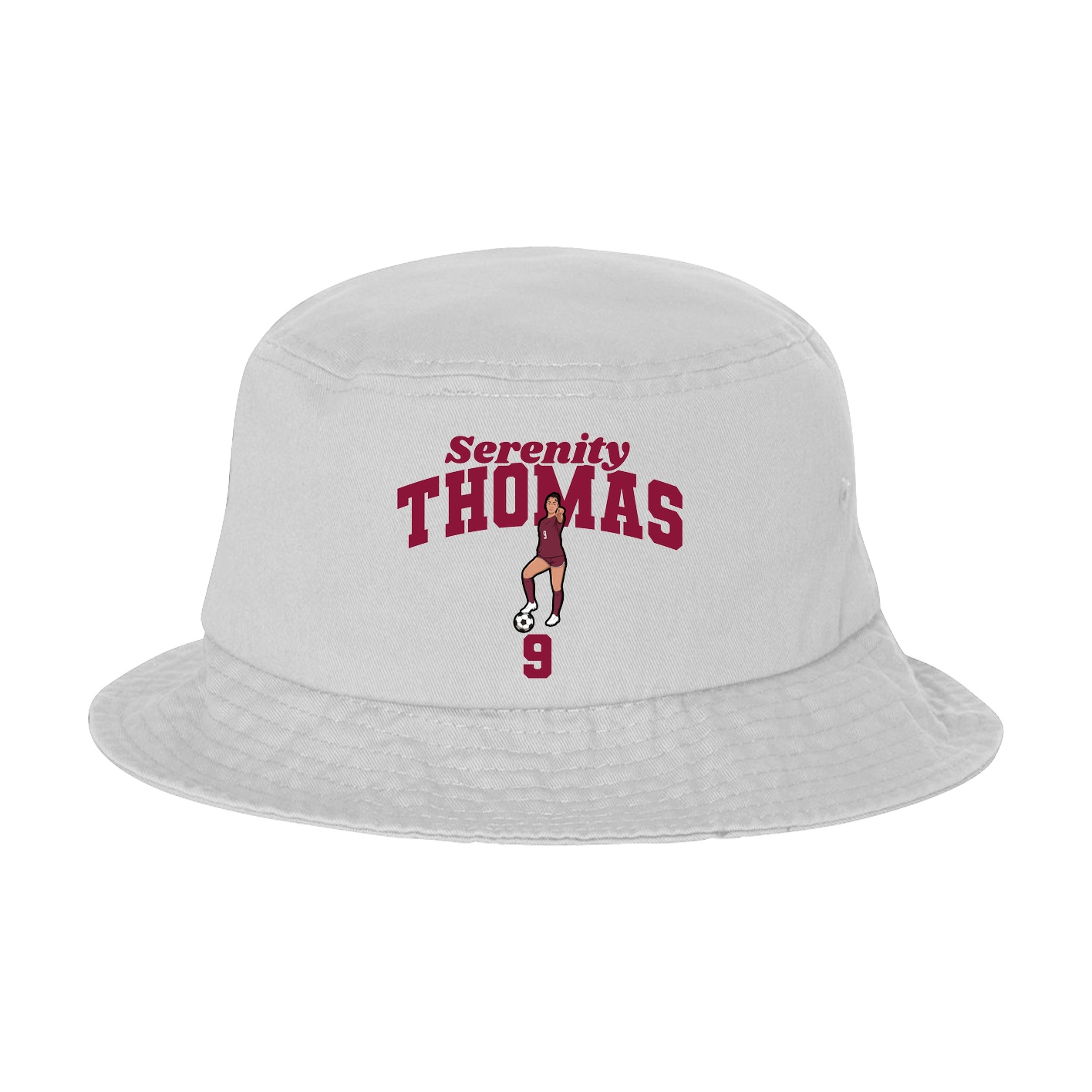 Bucket Cap — Signature Arch in White