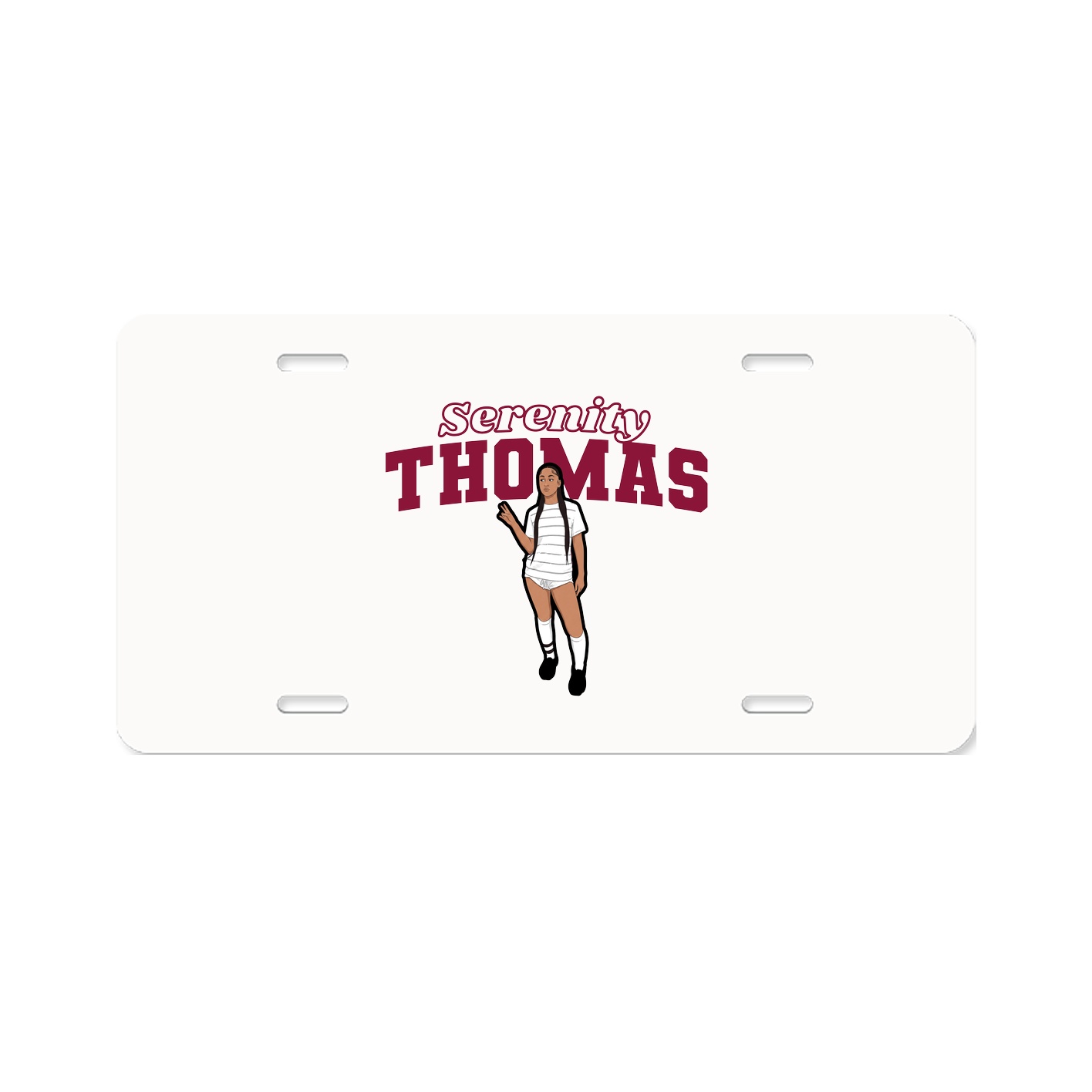 License Plate — Name Arch in Classic