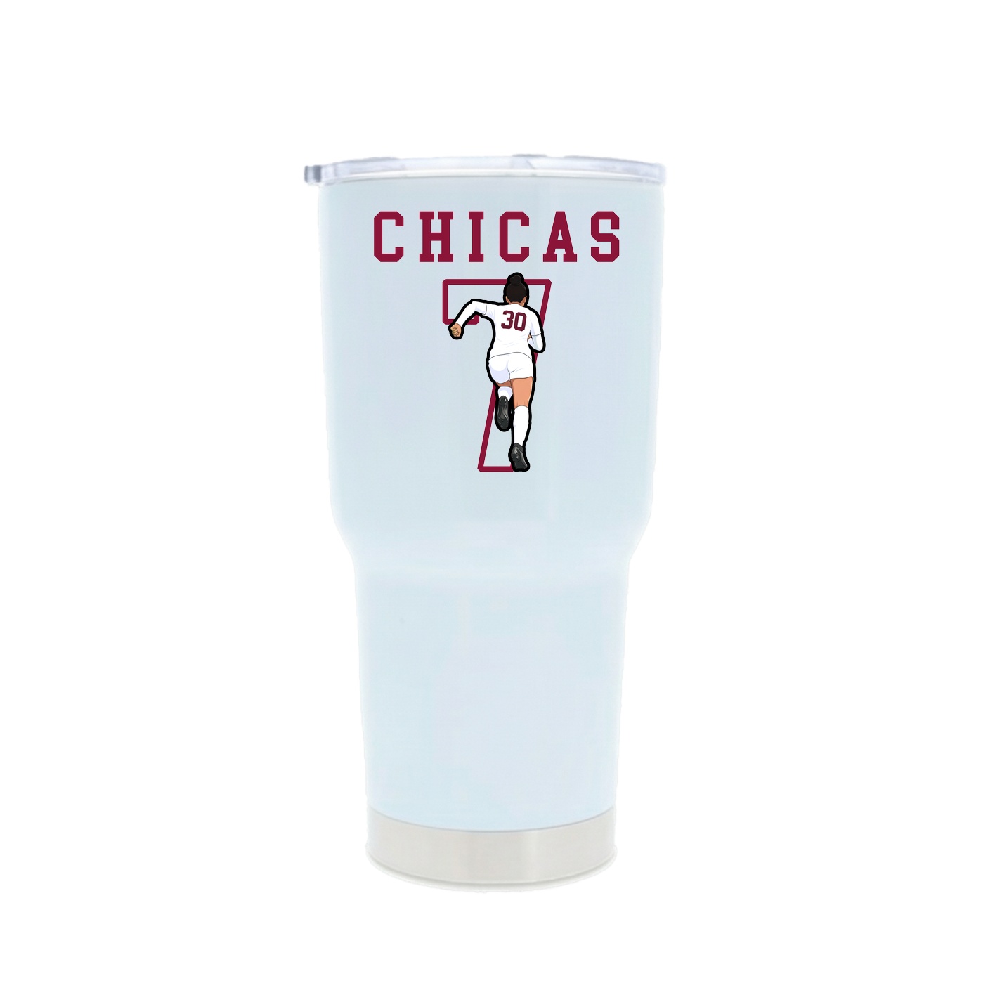 30oz Stainless Steel Tumbler — Shirsey in White
