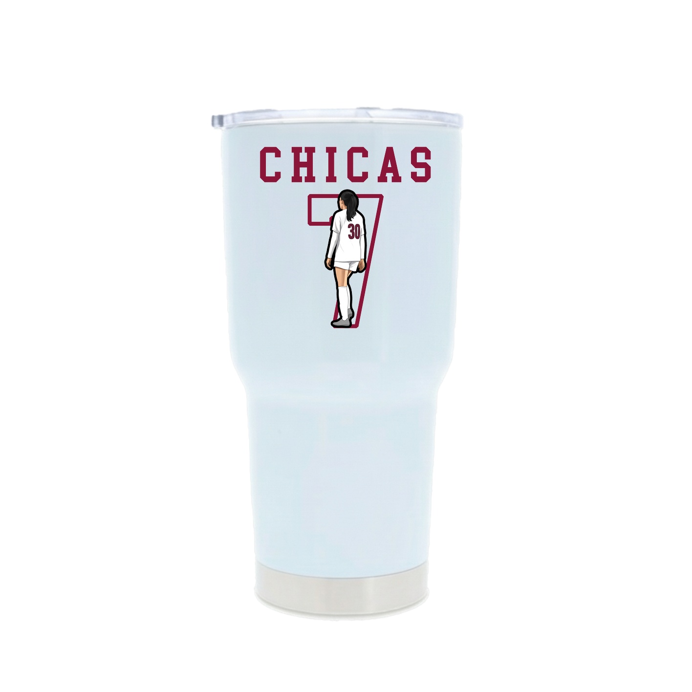 30oz Stainless Steel Tumbler — Shirsey in White