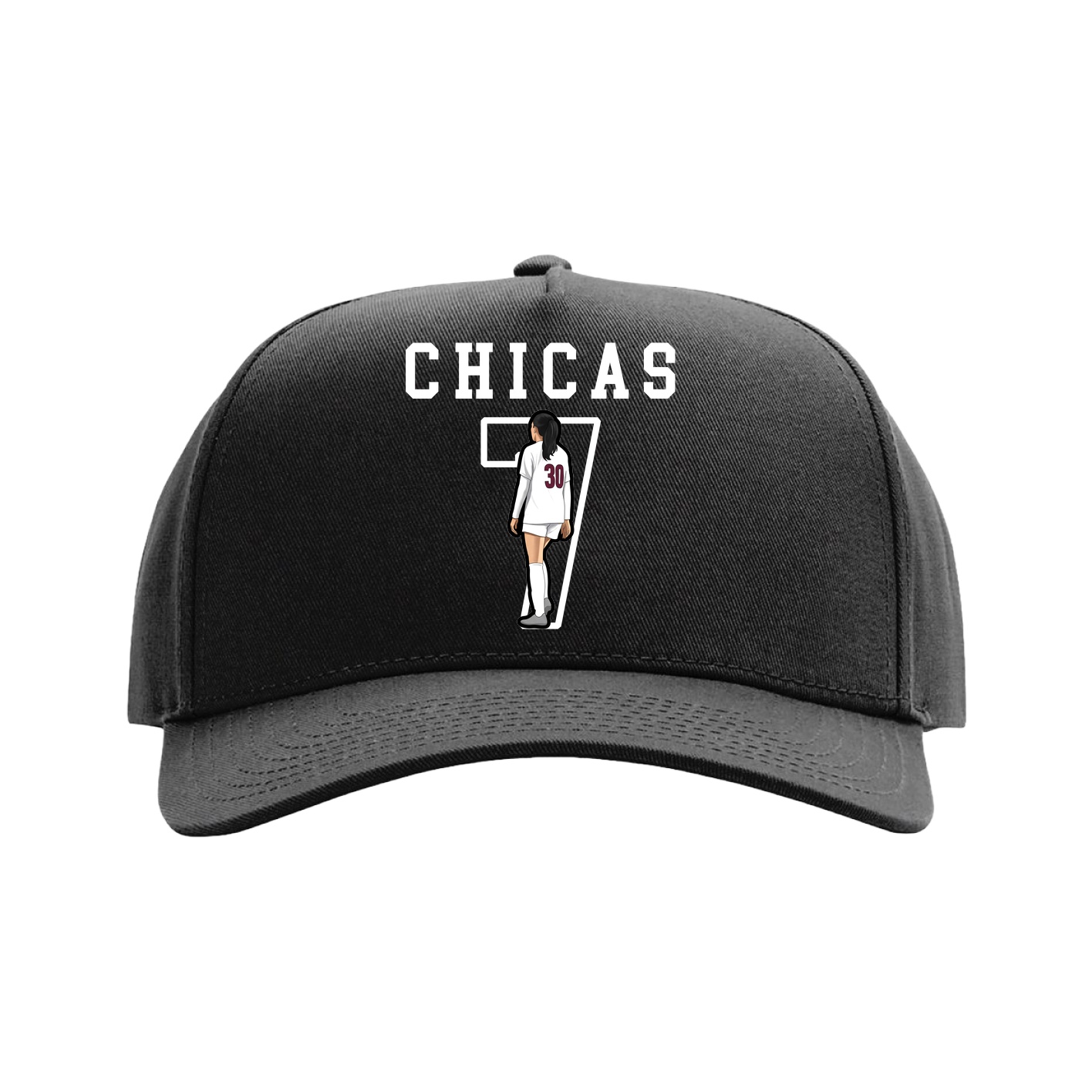 Full Fabric Five-Panel Champ Cap — Shirsey in Black