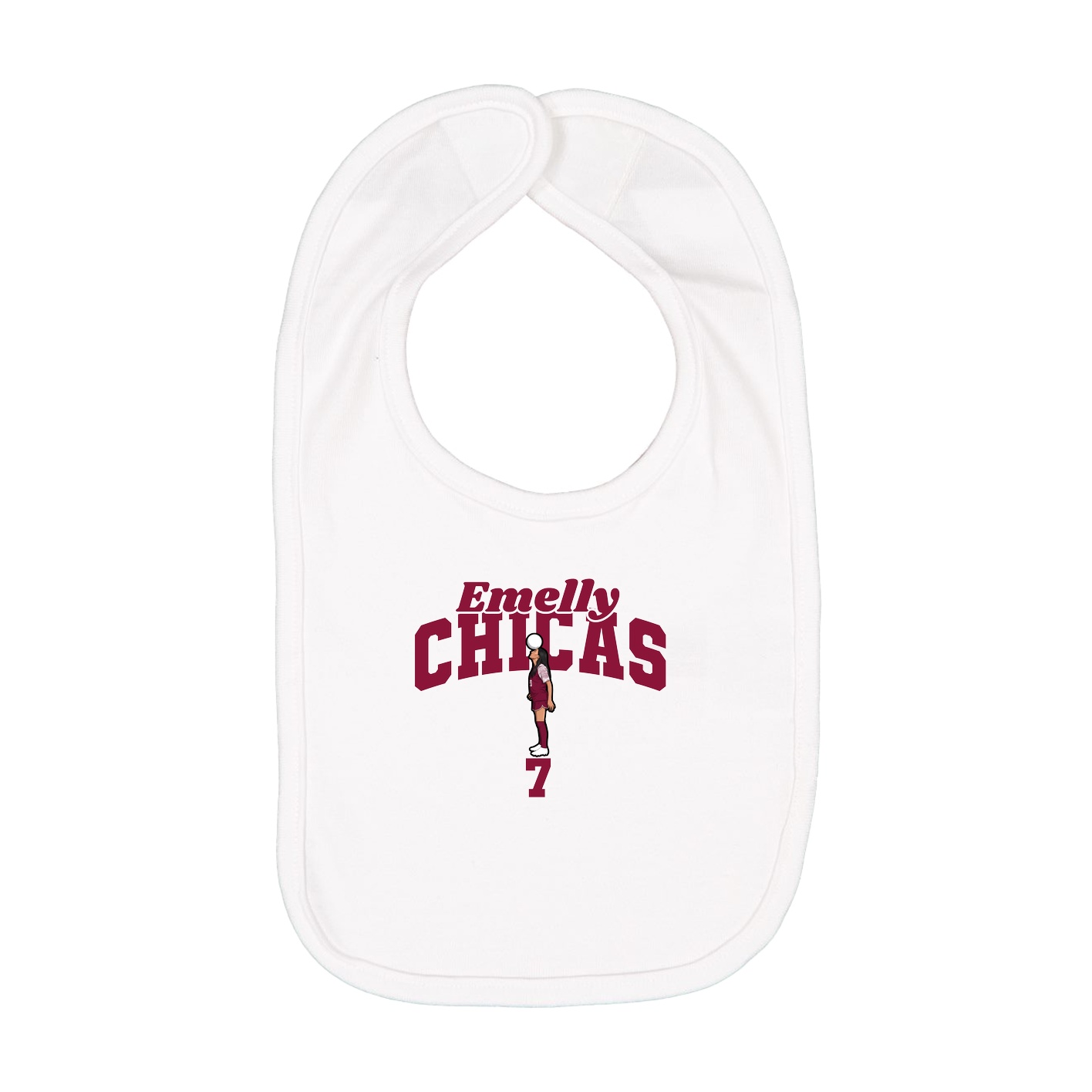 Infant Bib — Signature Arch in White