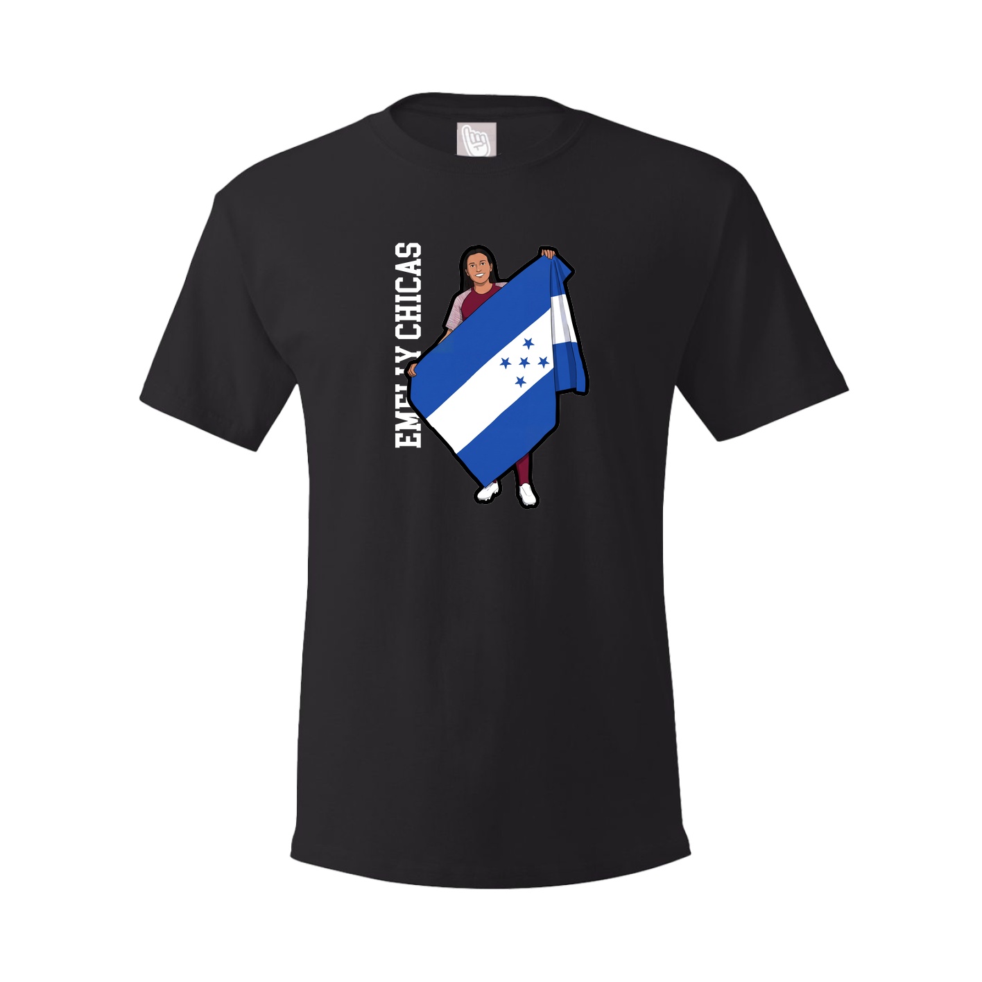 Youth Tee — Name Vertical in Black