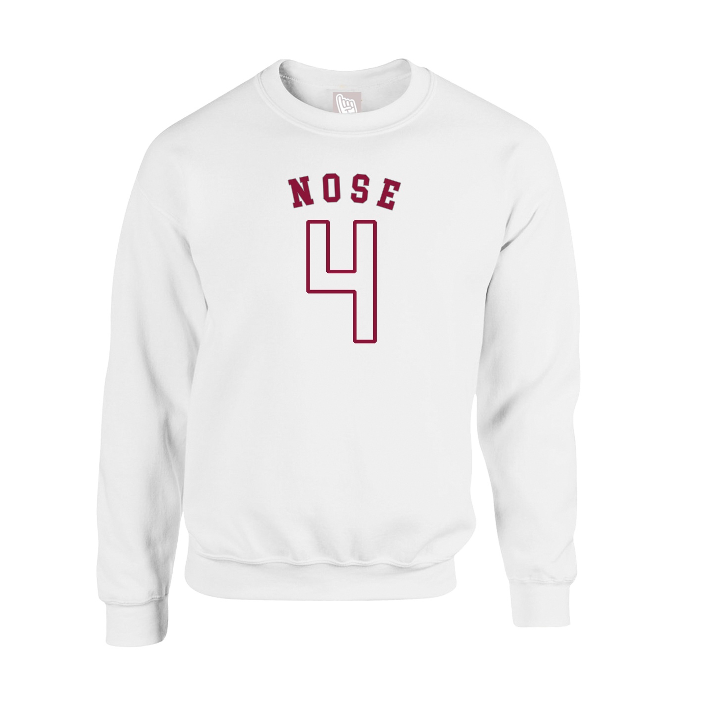 Fleece Crew — Shirsey Arch in White