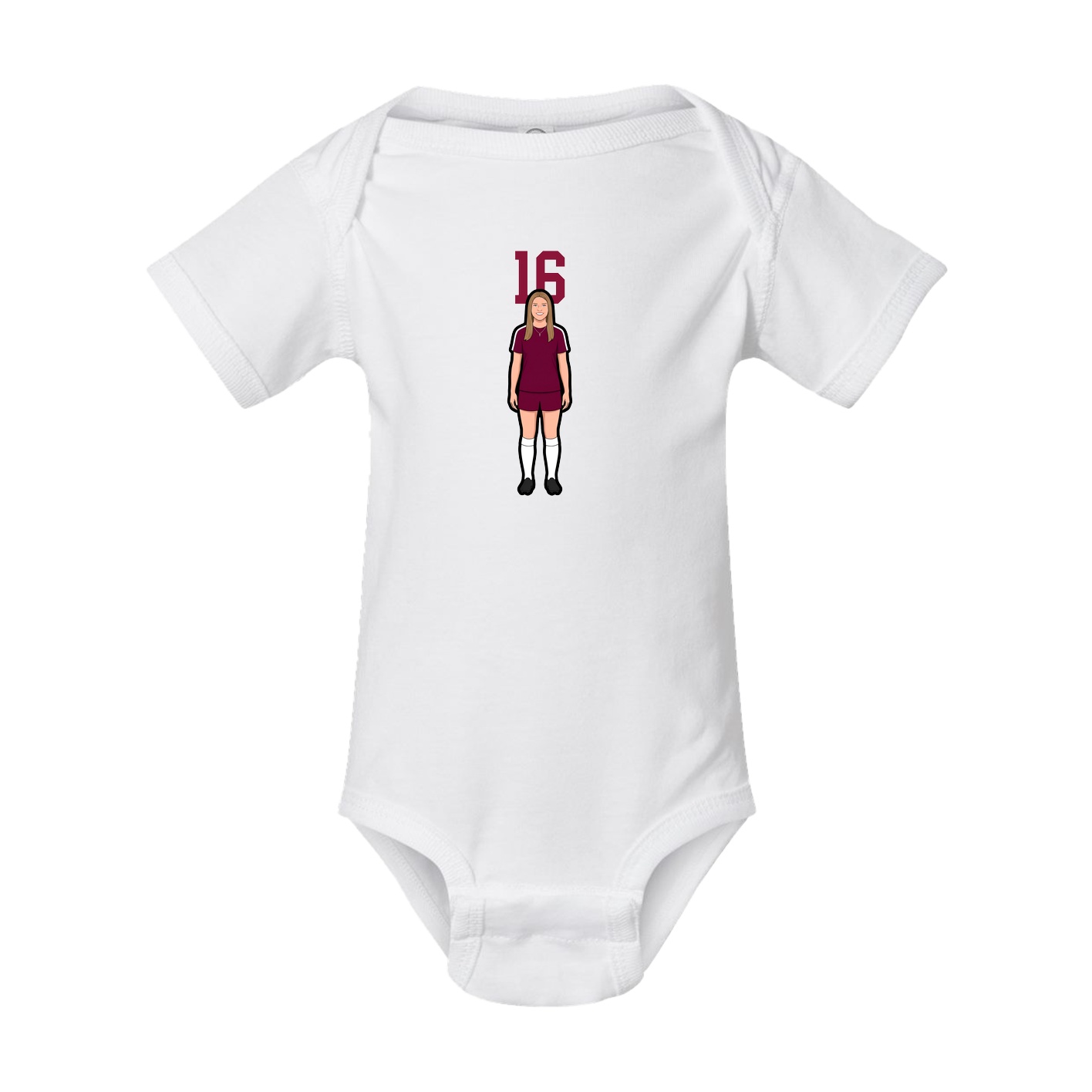 Baby Onesie — Number Top in White