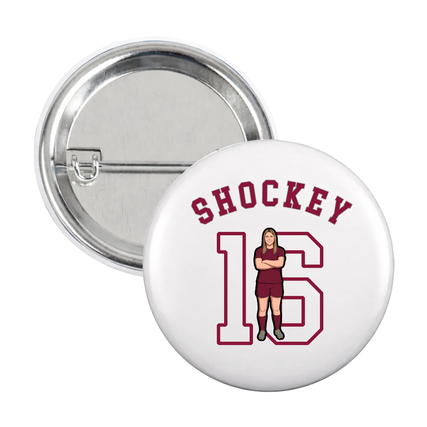Game Day Button — Shirsey Arch in White