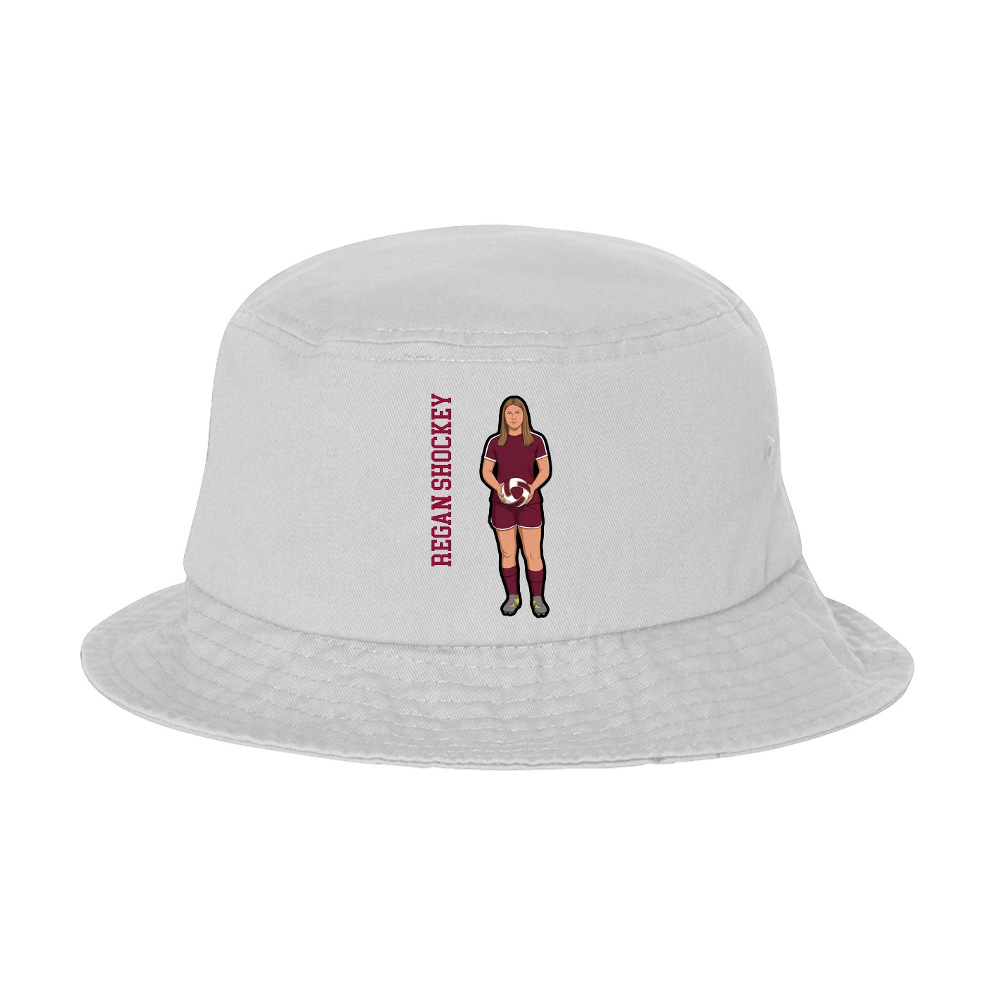 Bucket Cap — Name Vertical in White