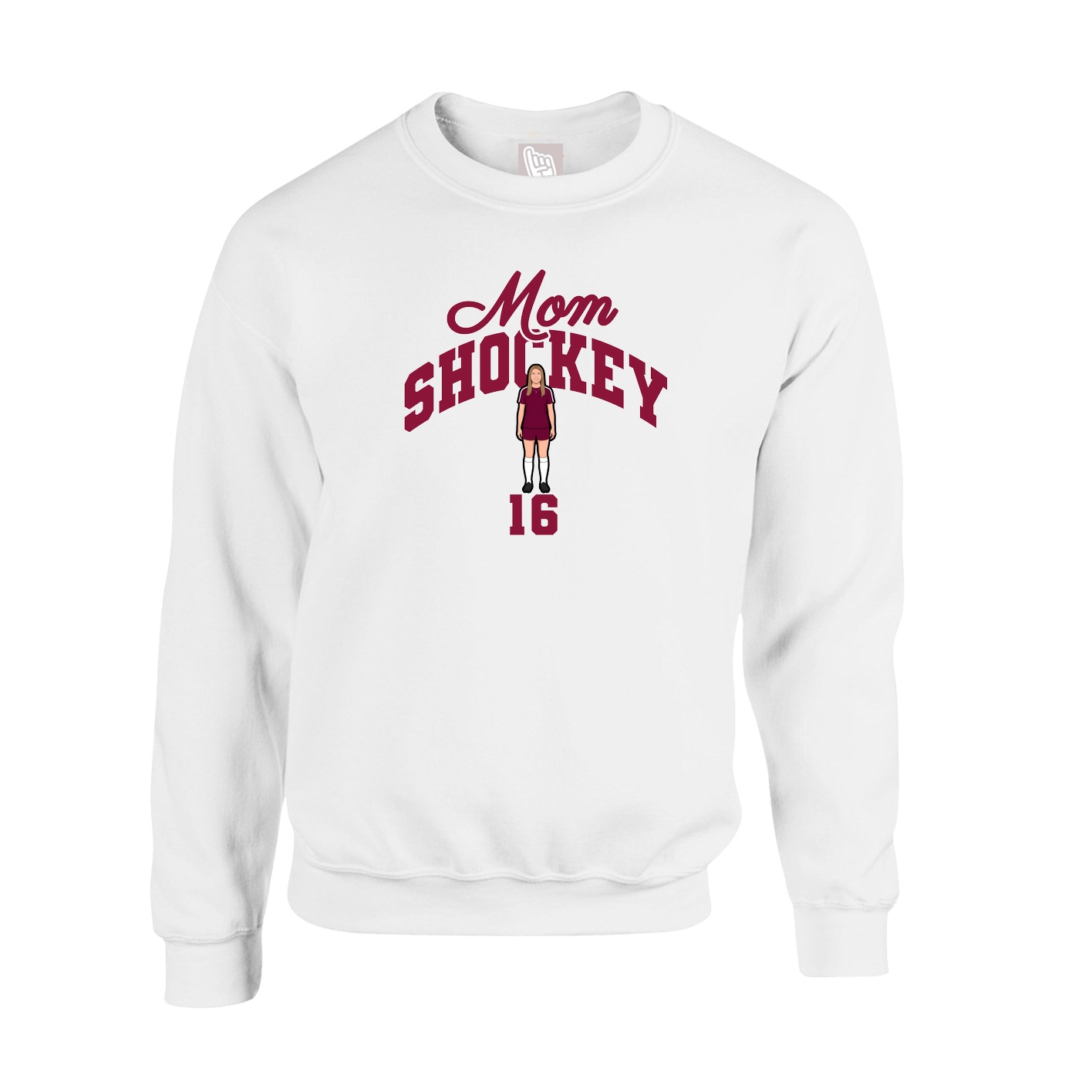 Fleece Crew — Mothers Day Arch in White