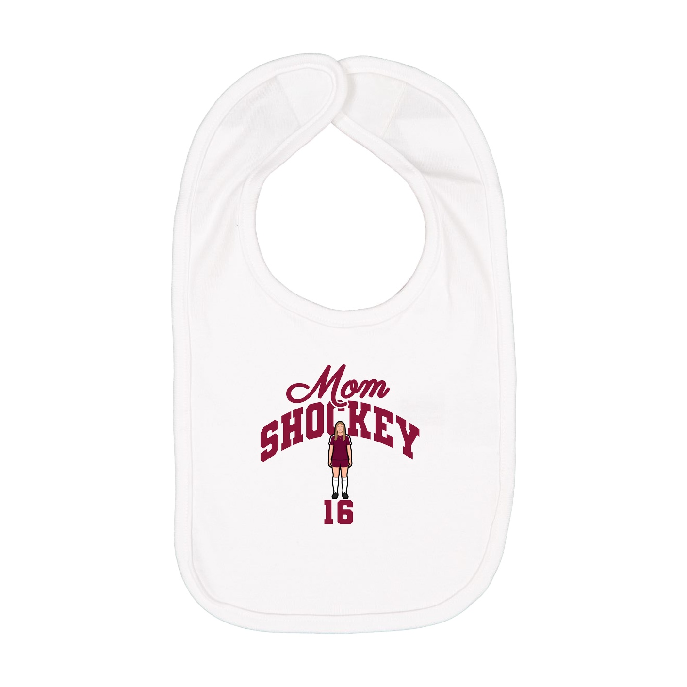 Infant Bib — Mothers Day Arch in White