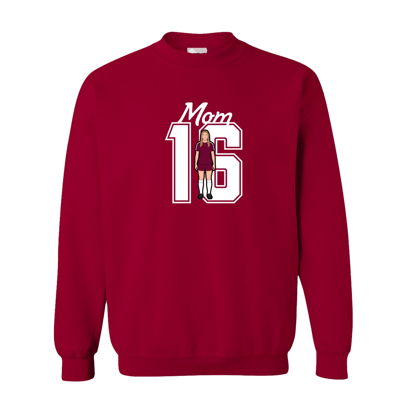 Fleece Crew — Mothers Day Shirsey in Cardinal